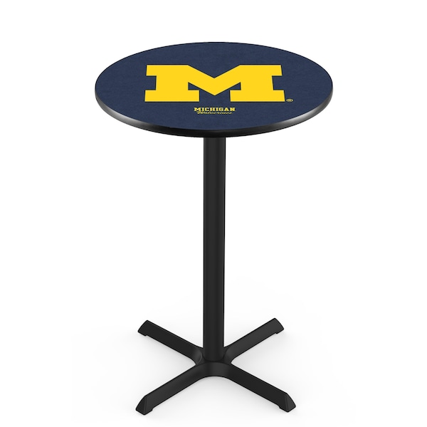 Holland Bar Stool Co 42" Blk Wrinkle Michigan Pub Table L211B4228MichUn - main